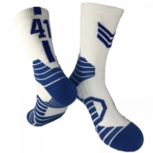 Wholesales hochwertige Crew Custom Design Socken Baumwollbasketball Sportsocken