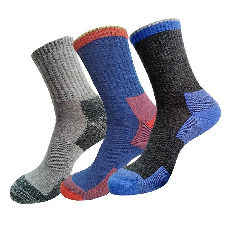 Winter Premium Marino Wolle Mikro -Crew -Socken Wärme Merino Wolle Running Socken